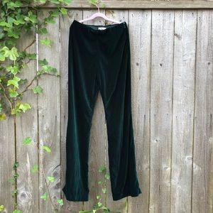 Green Velvet Bell Bottoms